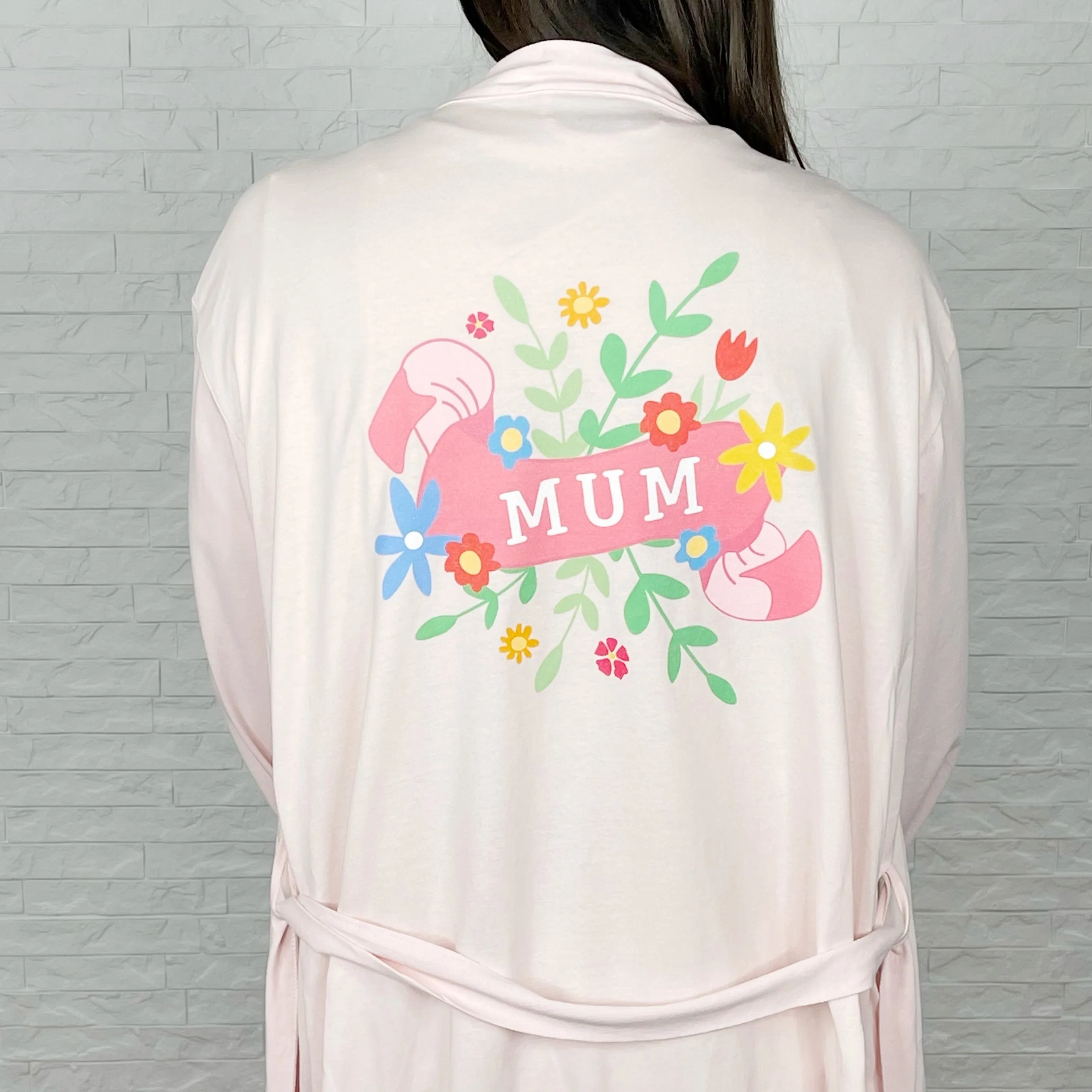 Mum Scroll Dressing Gown With Flowers
