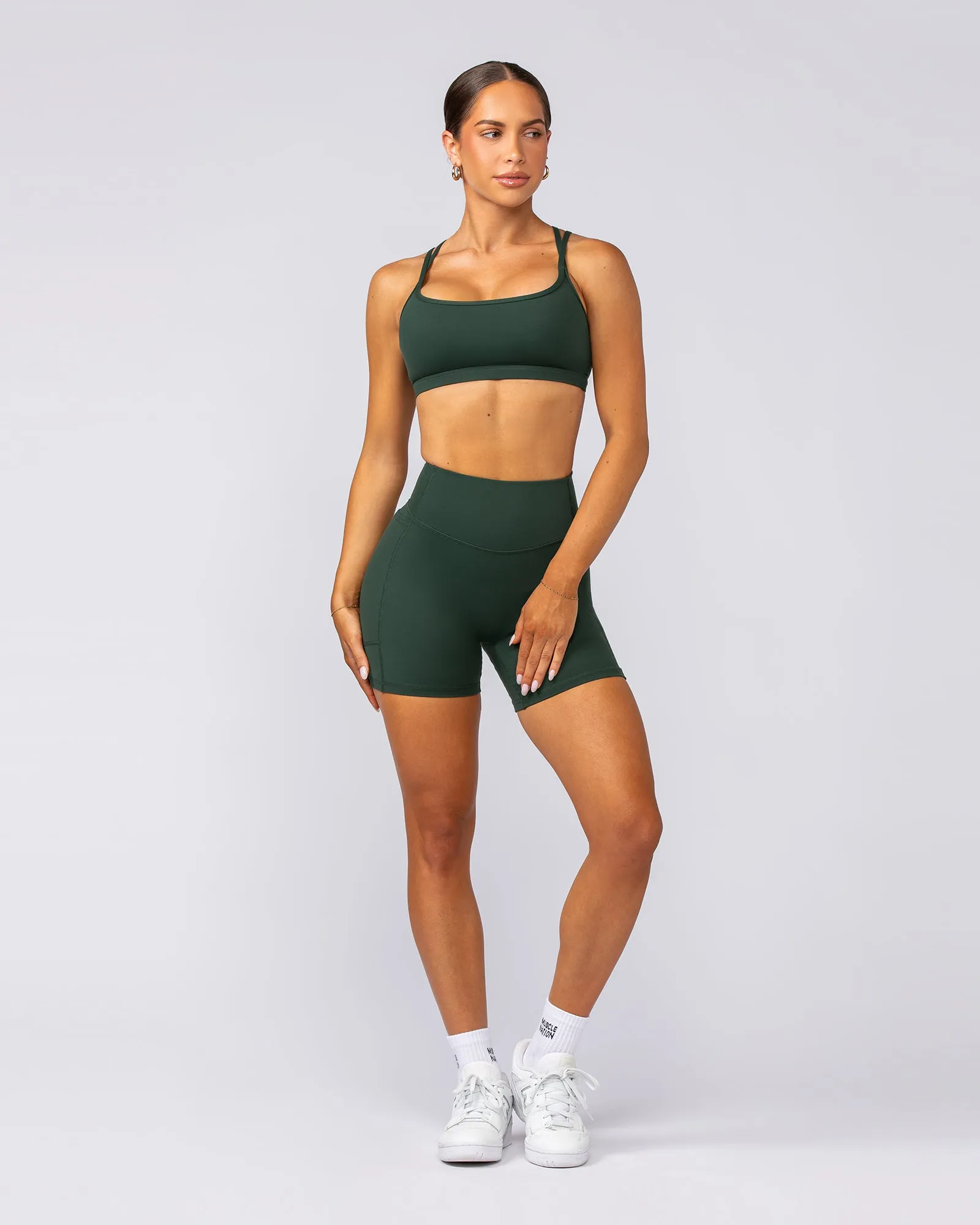 Muscle Nation | Pace It Bra - Forest Green