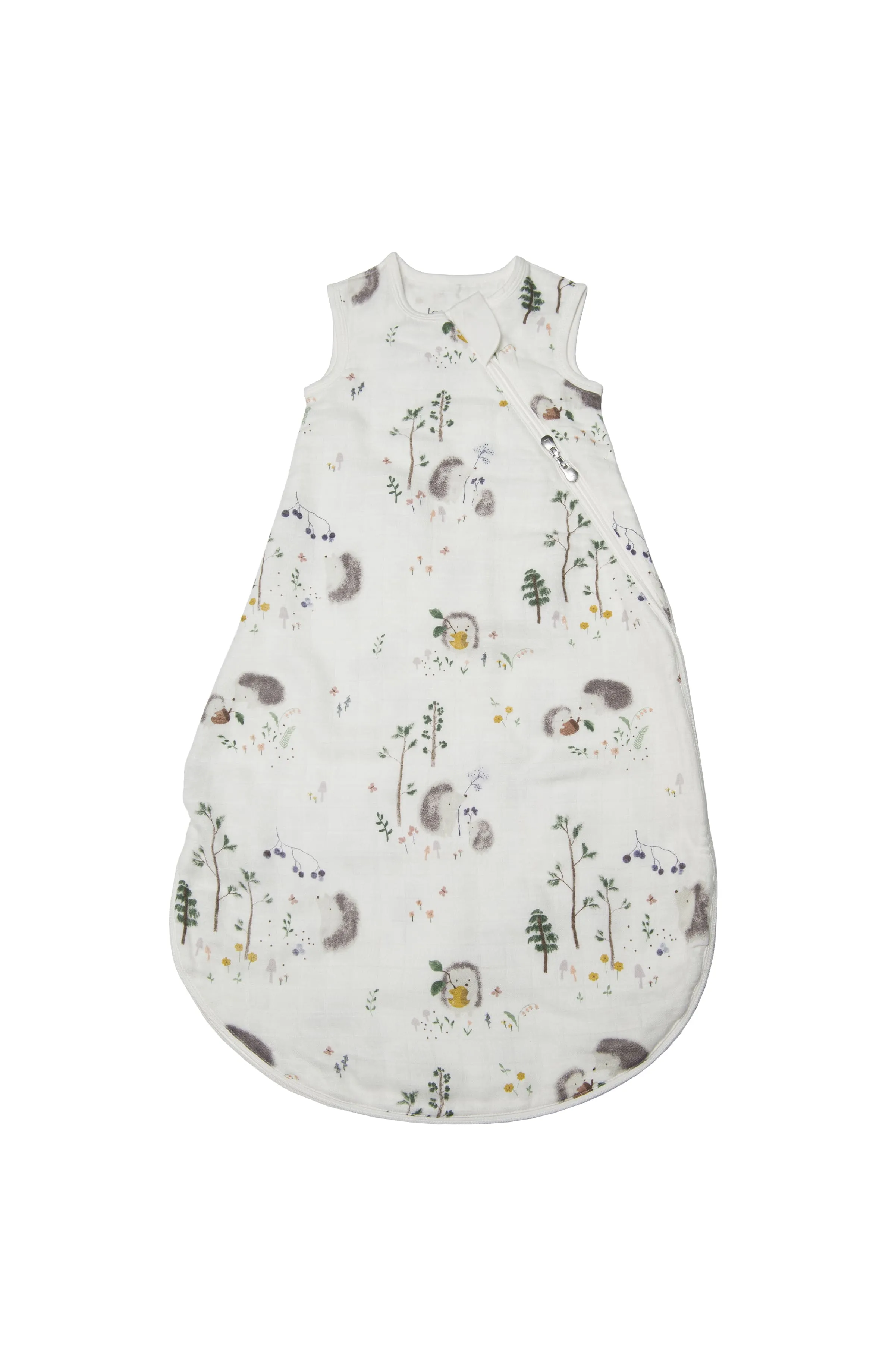 Muslin Lightweight Sleep Bag 0.5 TOG - Hedgehogs