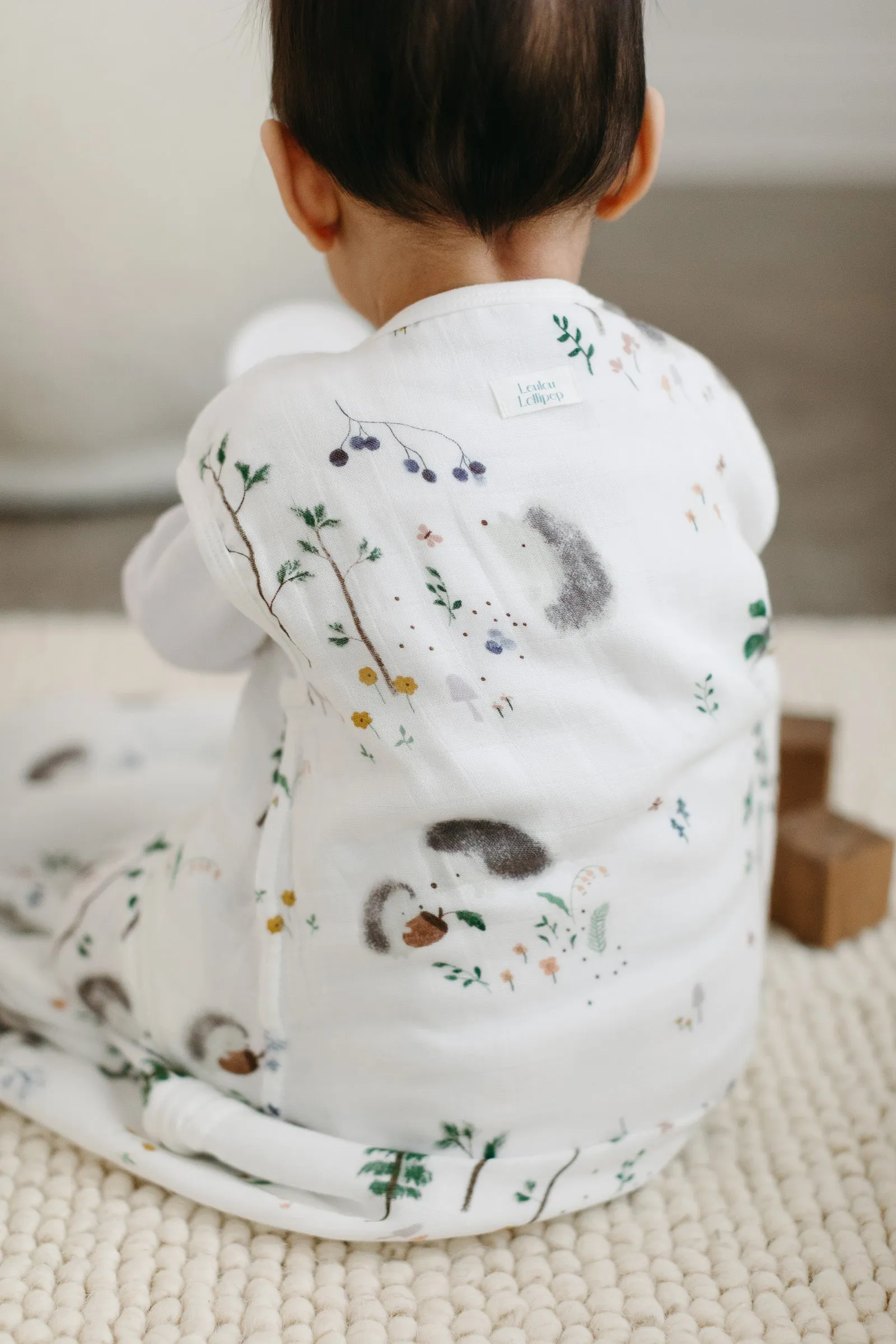 Muslin Lightweight Sleep Bag 0.5 TOG - Hedgehogs