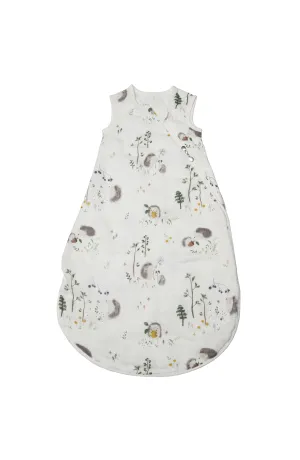 Muslin Lightweight Sleep Bag 0.5 TOG - Hedgehogs