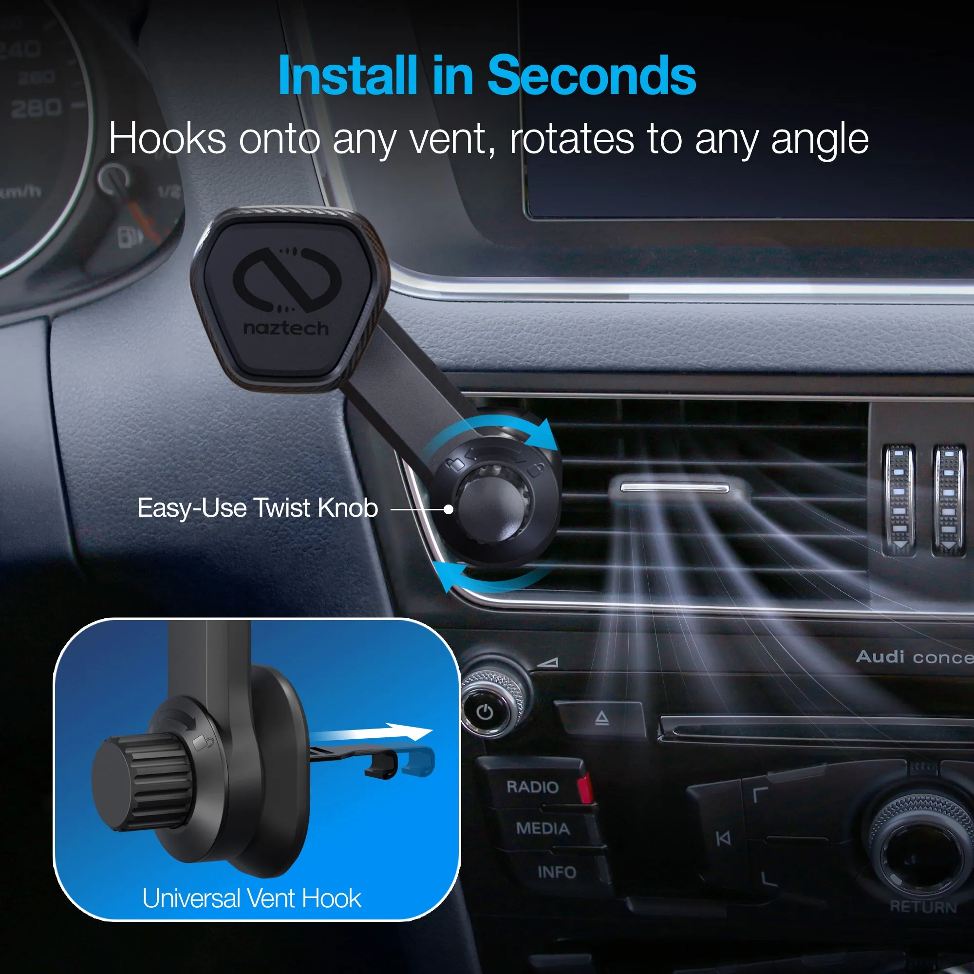 Naztech Elite Vent Mount 360