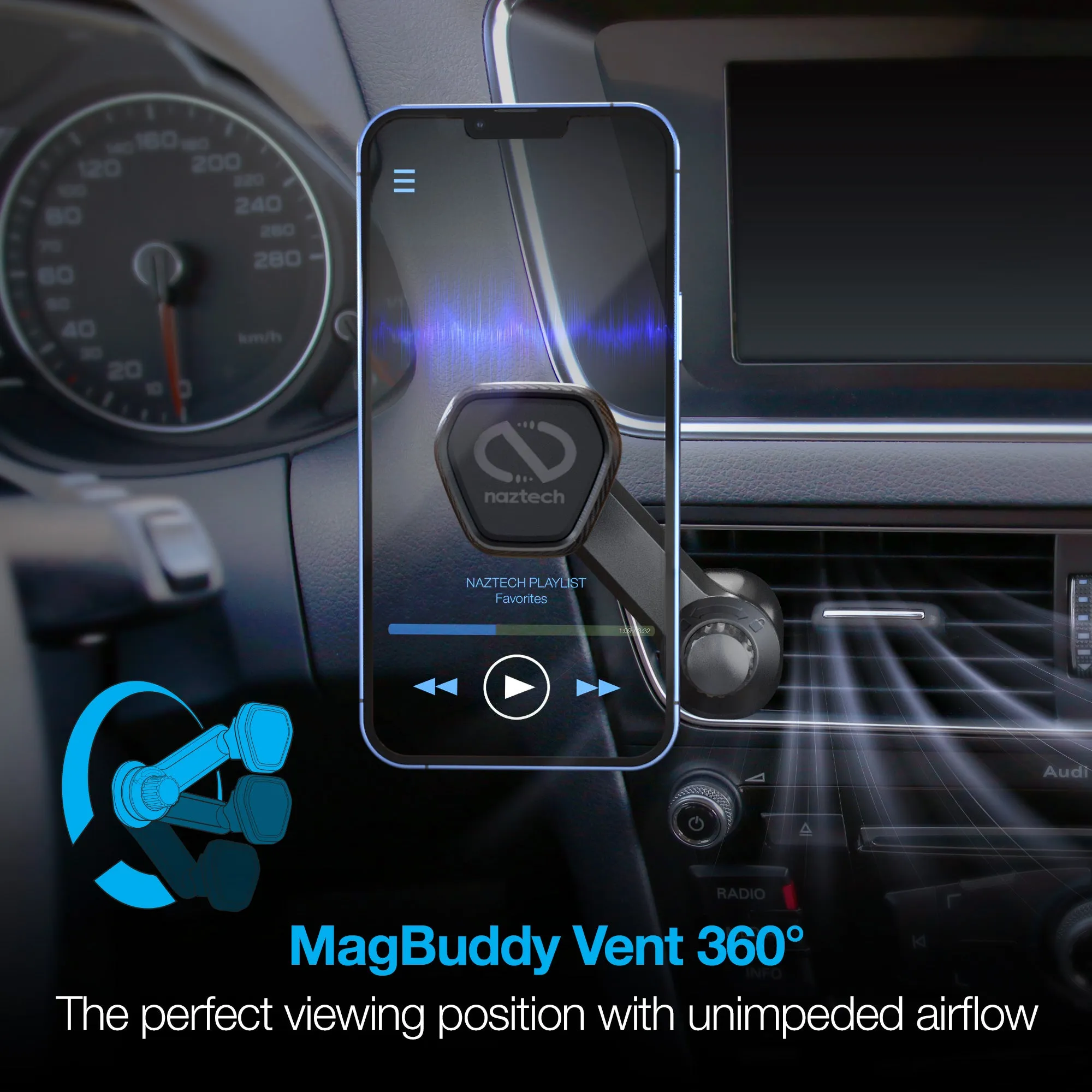 Naztech Elite Vent Mount 360