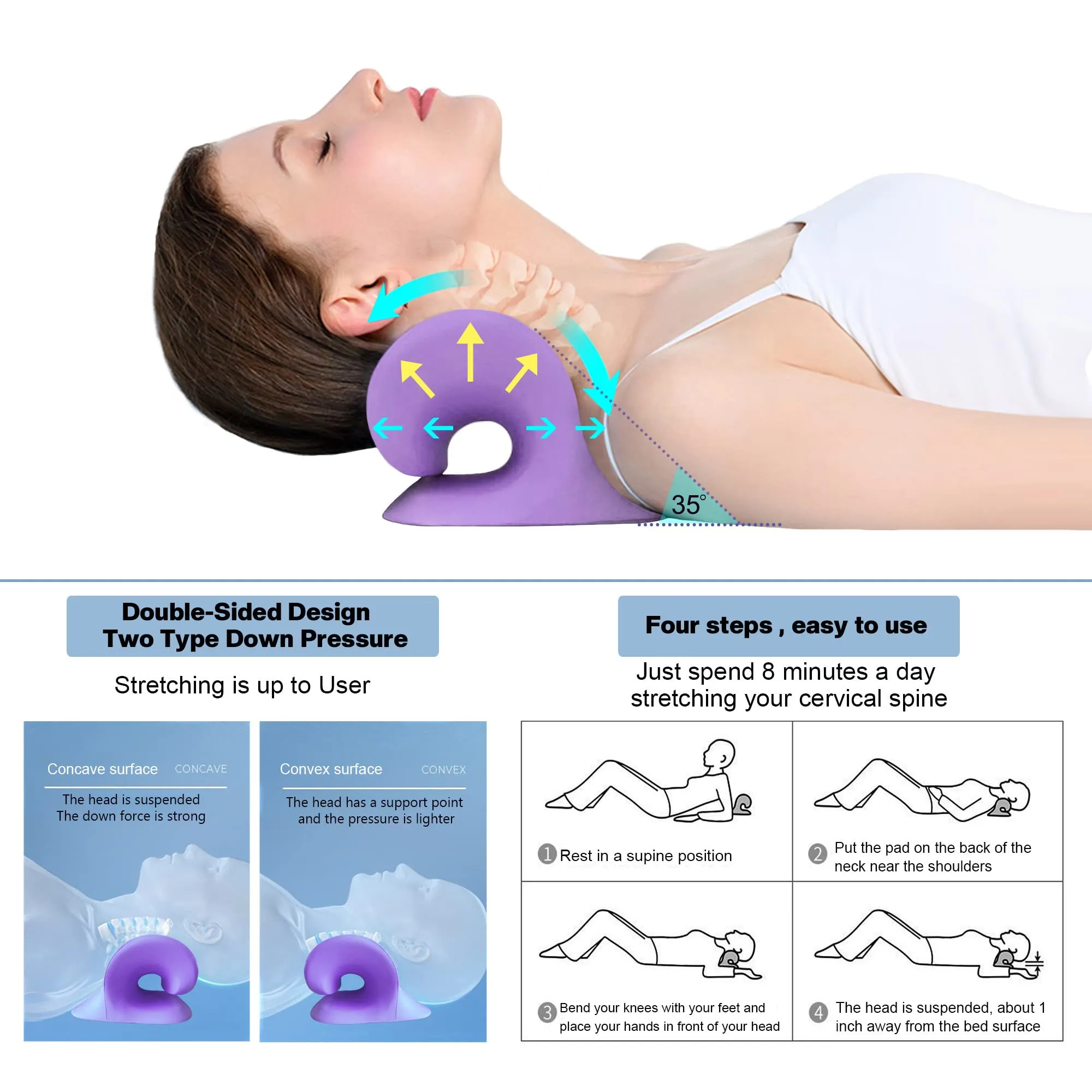 Neck & Shoulder Relaxer Pain Relief & Cervical Spine Alignment