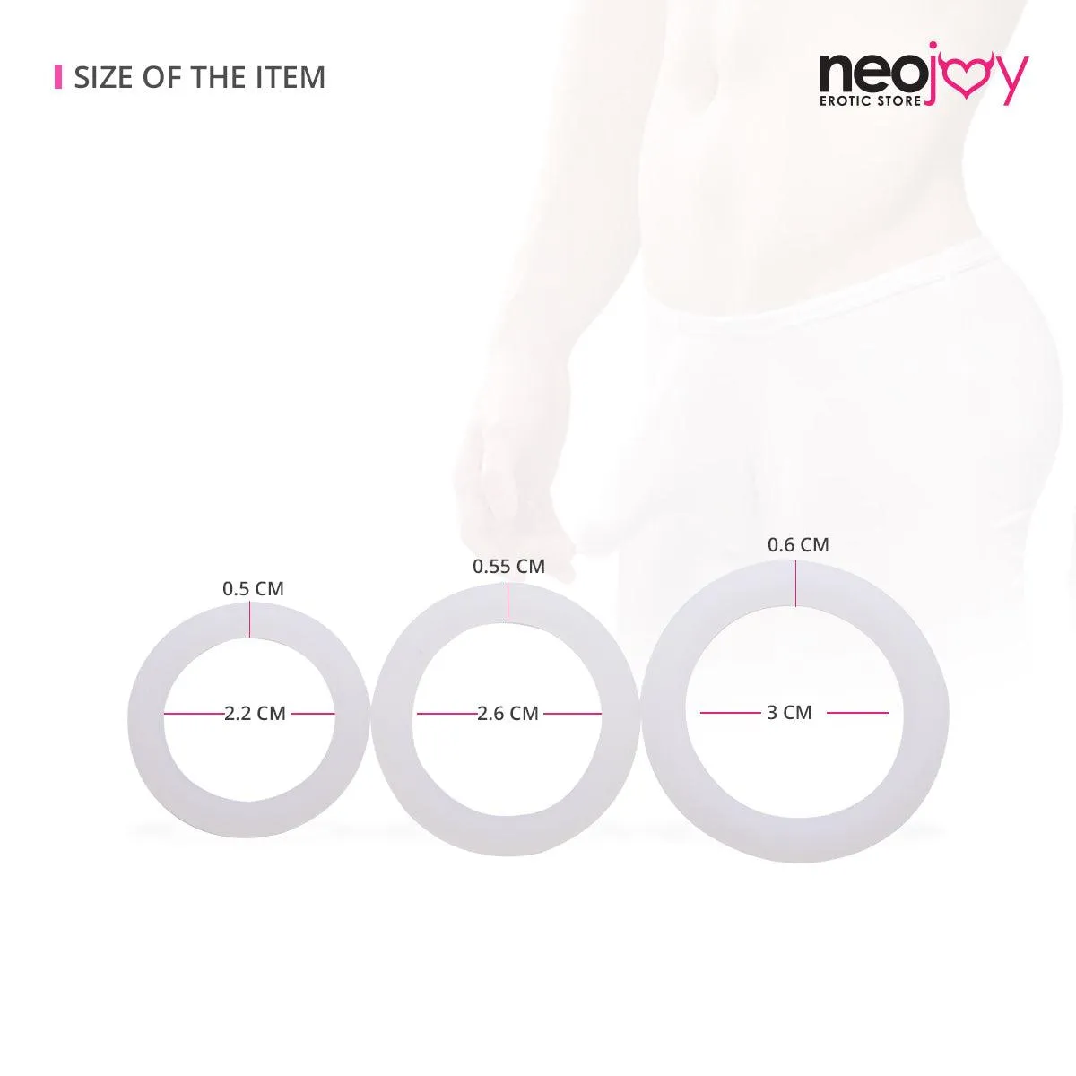 Neojoy 3-pack Cock Rings (Small)