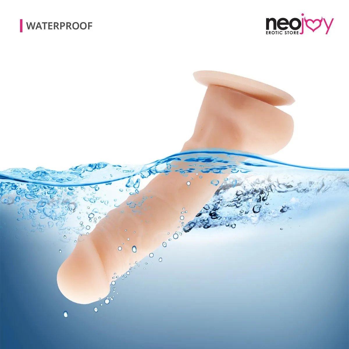Neojoy 5.5" Curvy Lover with Suction cup - Silicone - 5 to 6" - Flesh