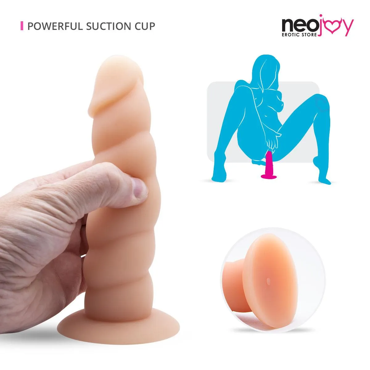 Neojoy 6.5" Twisted Anal Dildo