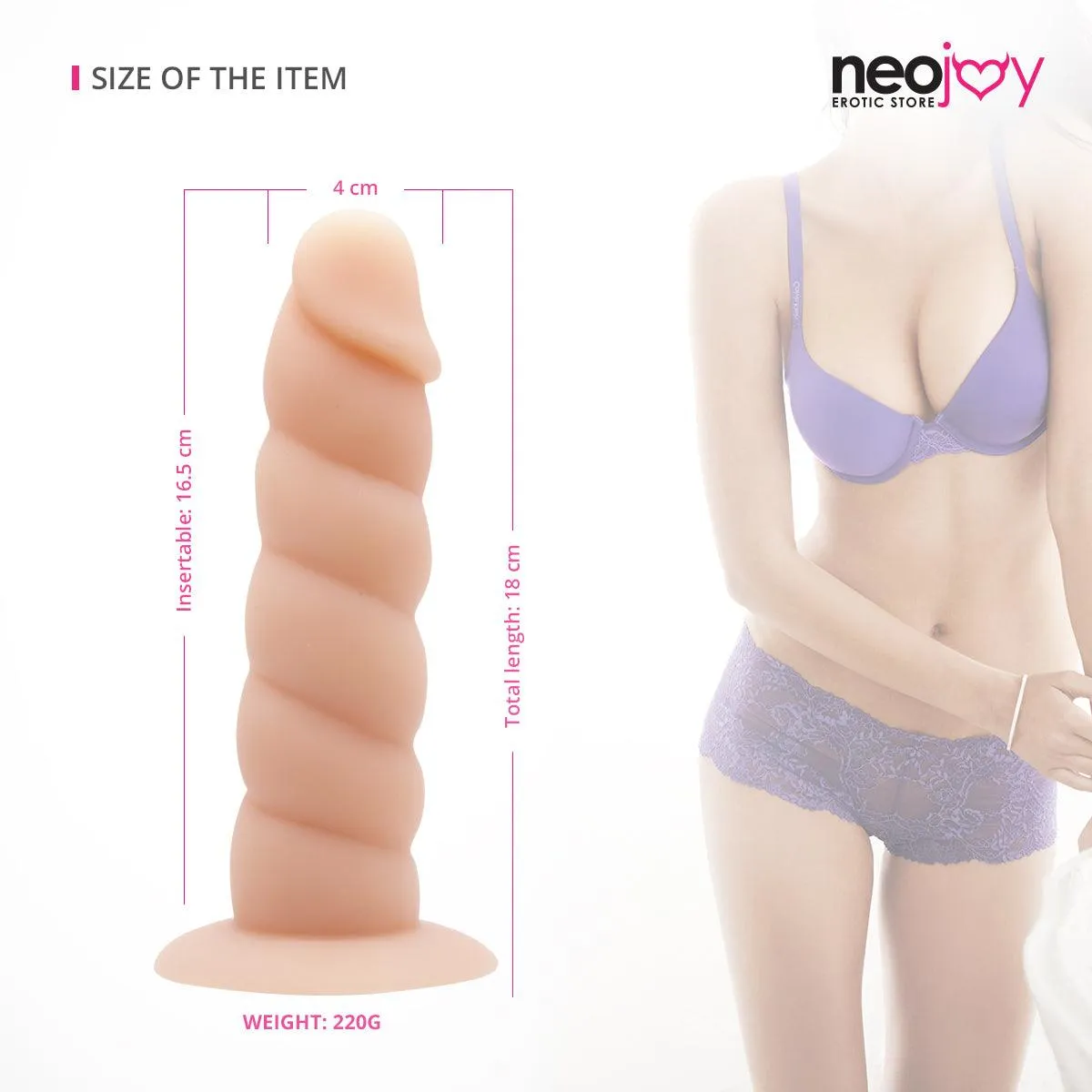 Neojoy 6.5" Twisted Anal Dildo