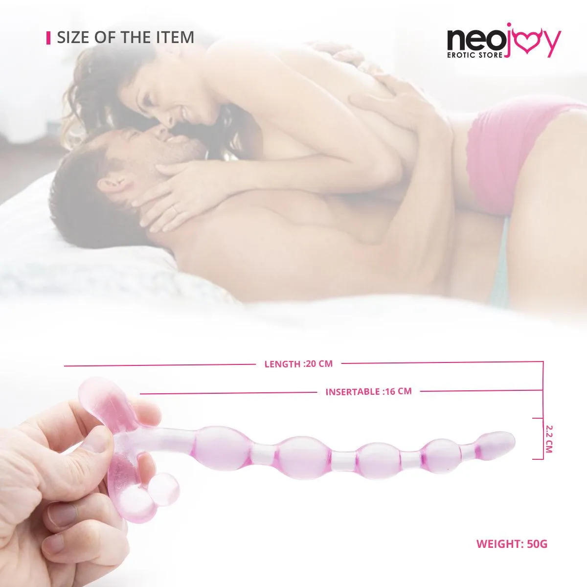 Neojoy Beaded Sword - Anal Beads Prostate Massage Butt Plug Flexible Anal Prober - Adult Sex Toy