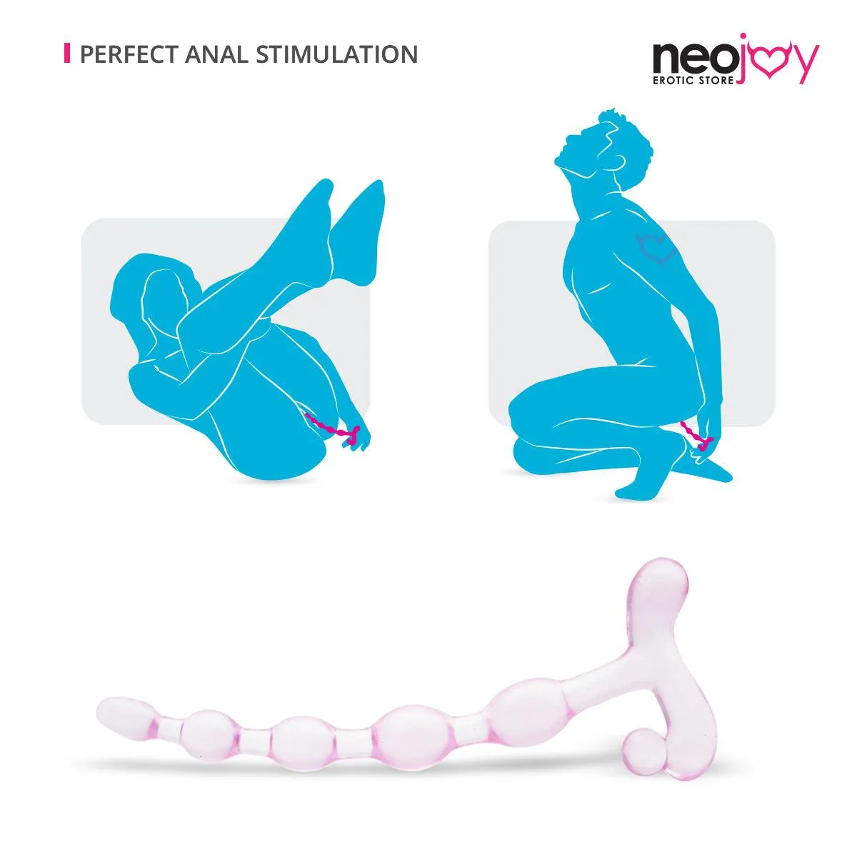Neojoy Beaded Sword - Anal Beads Prostate Massage Butt Plug Flexible Anal Prober - Adult Sex Toy