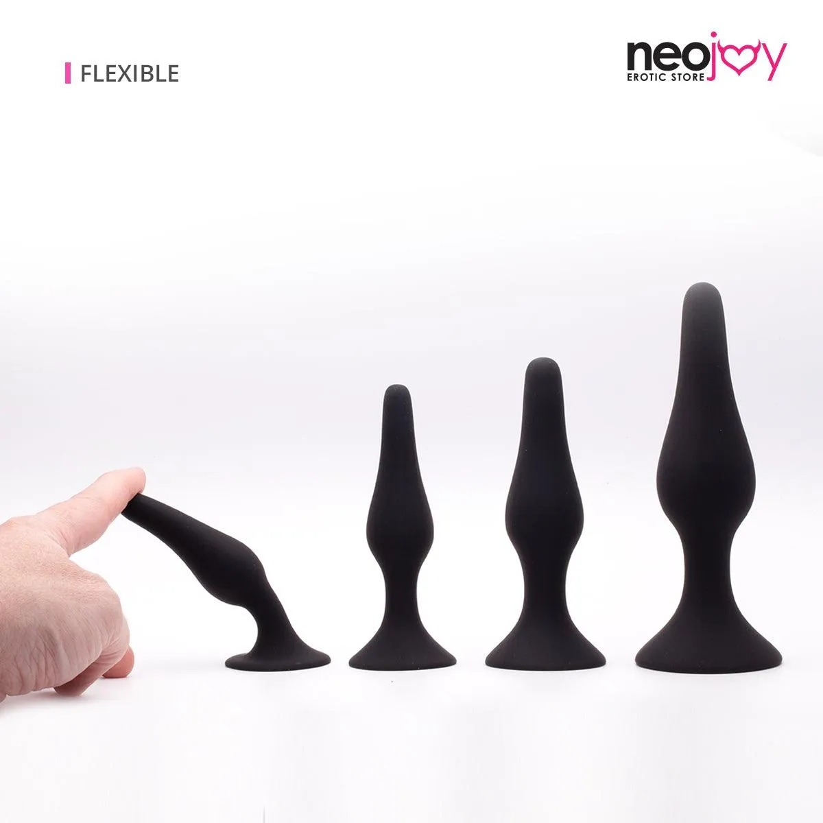 Neojoy Butt plug Set Silicone Black