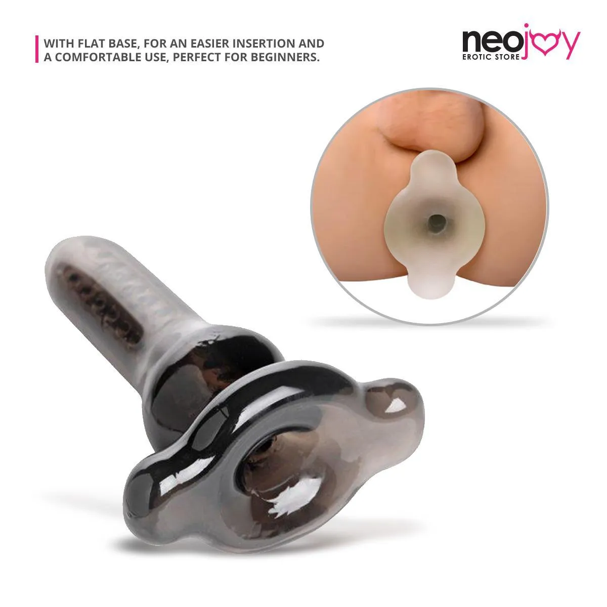 Neojoy Clear Butt Plug Silicone Classic Toy for Anal Play Comfy and Pleasant Insertion
