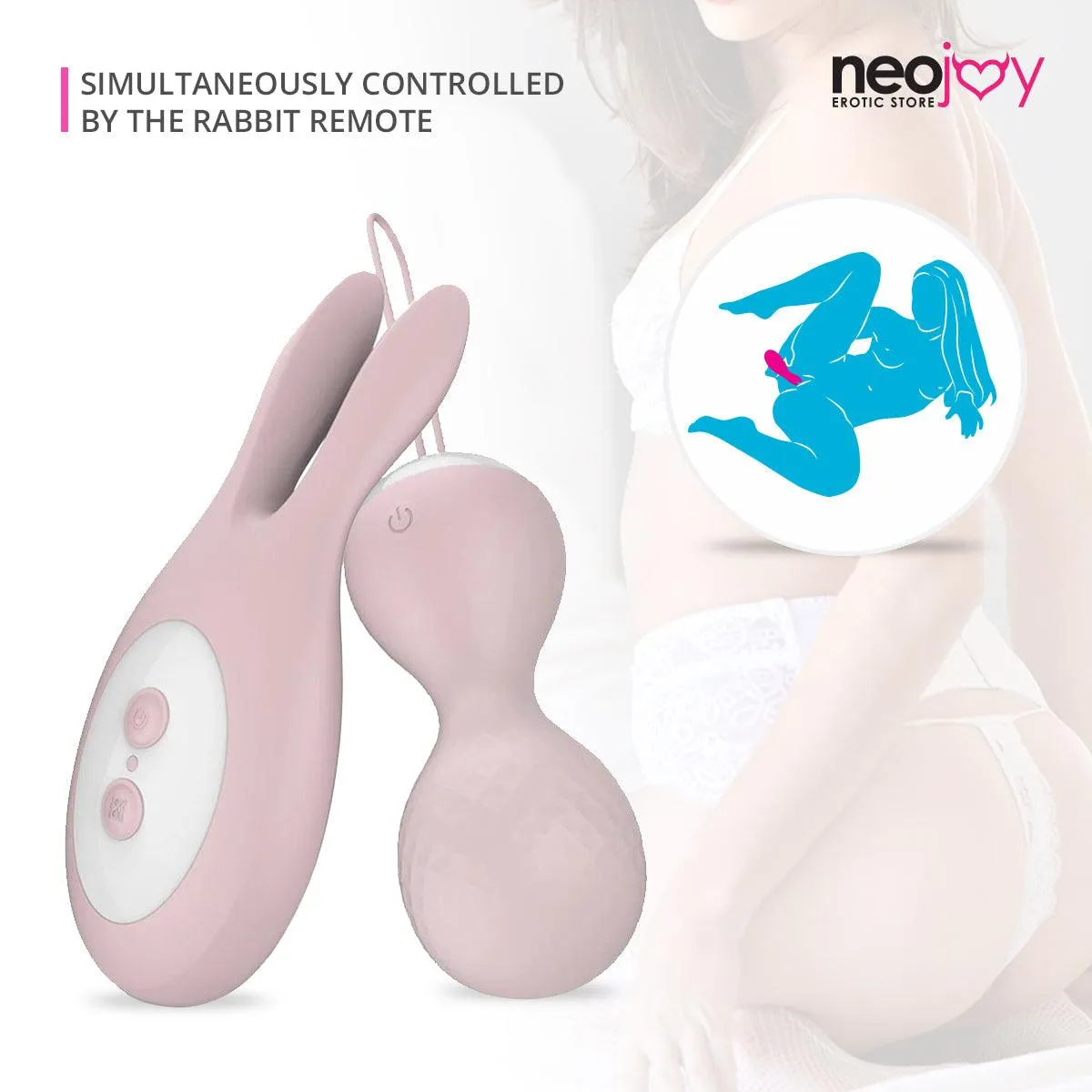 Neojoy Dual Vibe Pink Clitoral and Nipple Vibrators