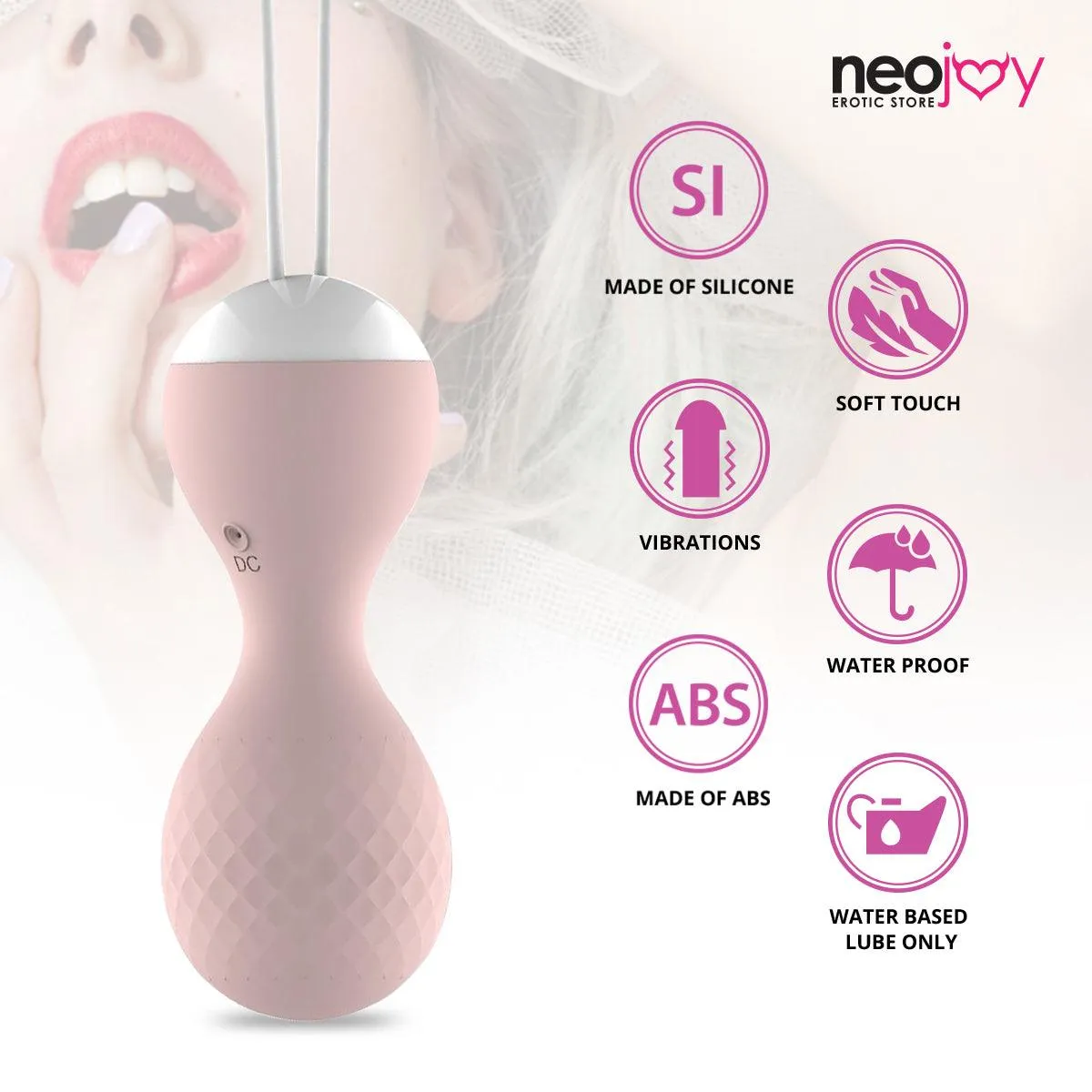 Neojoy Dual Vibe Pink Clitoral and Nipple Vibrators