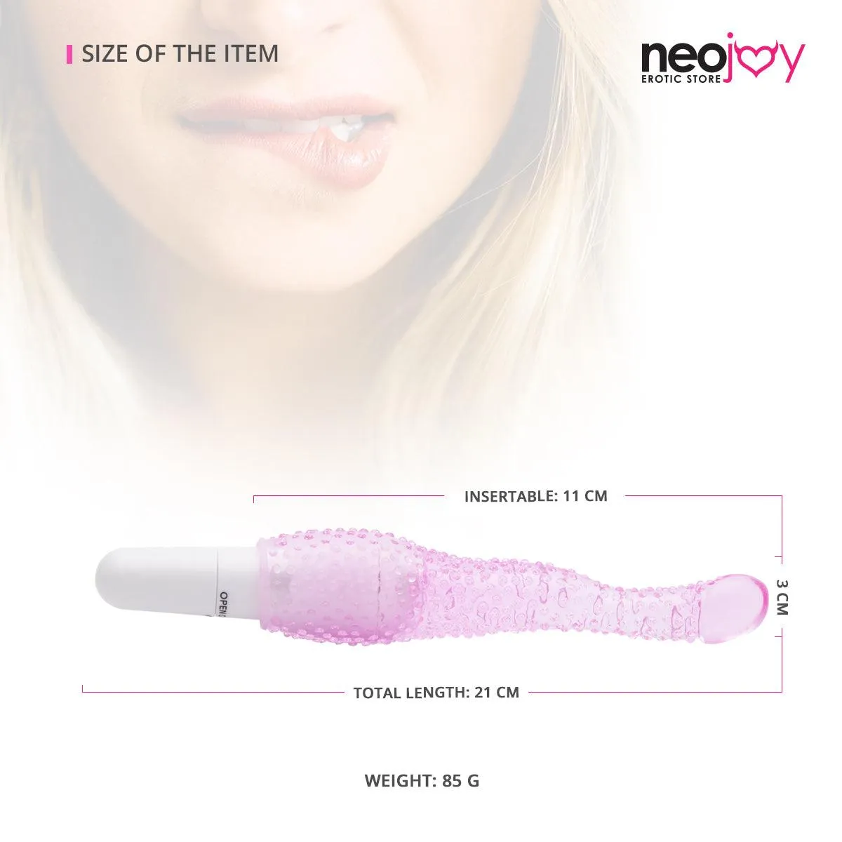 Neojoy G-spot Slim Stick - Anal Vaginal Vibrator for G-Spot and P-Spot Massage - Vibrating Sex toy for Beginners - Wand Vibrator