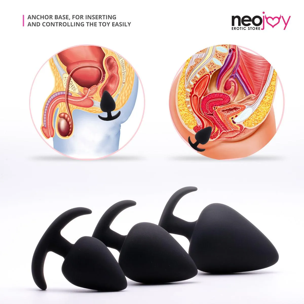 Neojoy Girthy Butt Plugs Silky Smooth Silicone Anul Plug With 3 Sizes