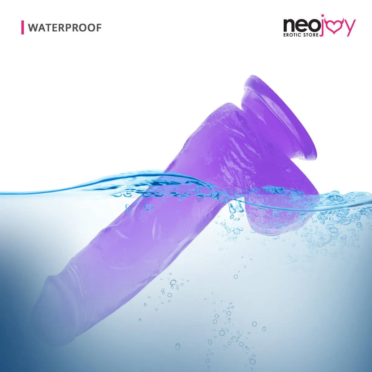 Neojoy Jelly Willy 7.28" Soft TPE Dildo - 18.5cm - Purple