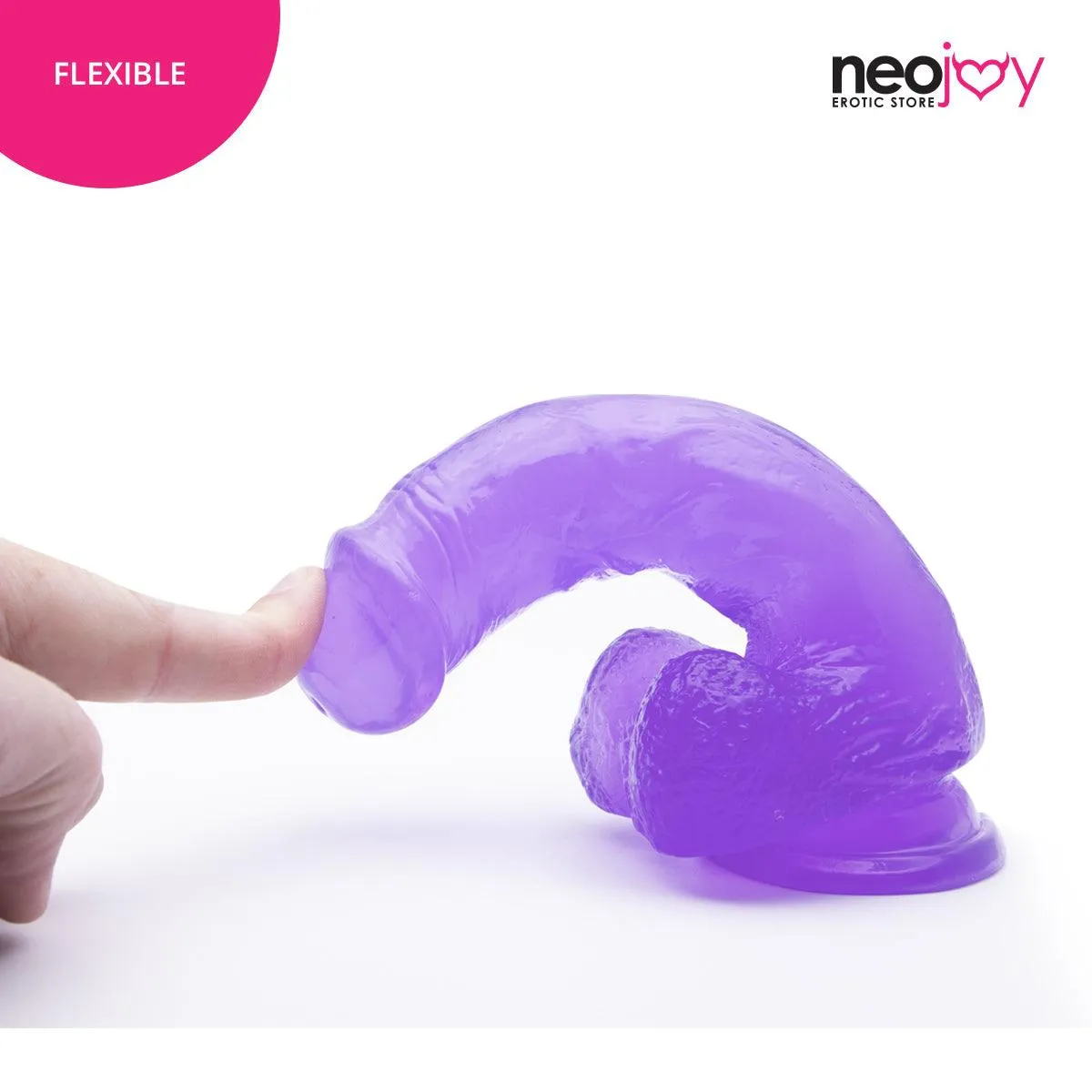 Neojoy Jelly Willy Dildo With Strap-On - 7.28" Dong Pegging Sex Toy