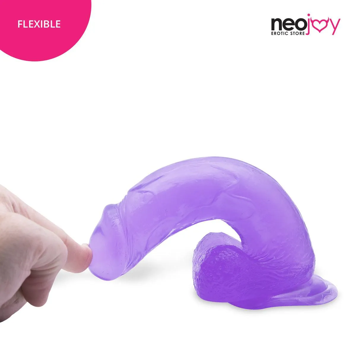 Neojoy Jelly Willy Dildo With Strap-On - 8" Dong Gay Sex Toy