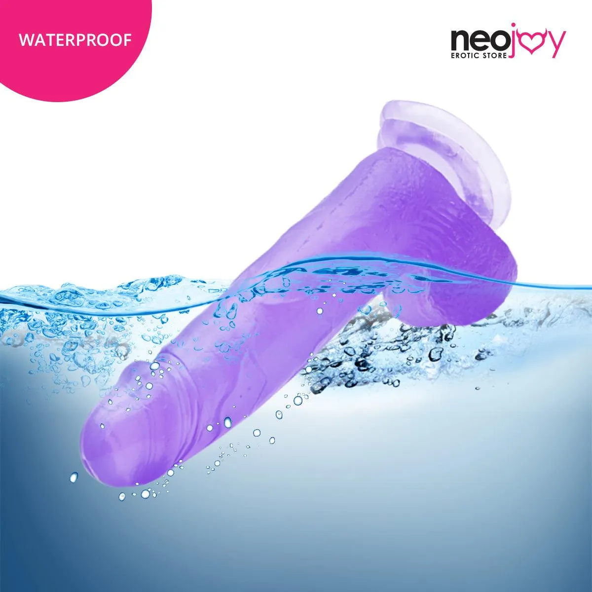 Neojoy Jelly Willy Dildo With Strap-On - 8" Dong Pegging Sex Toy