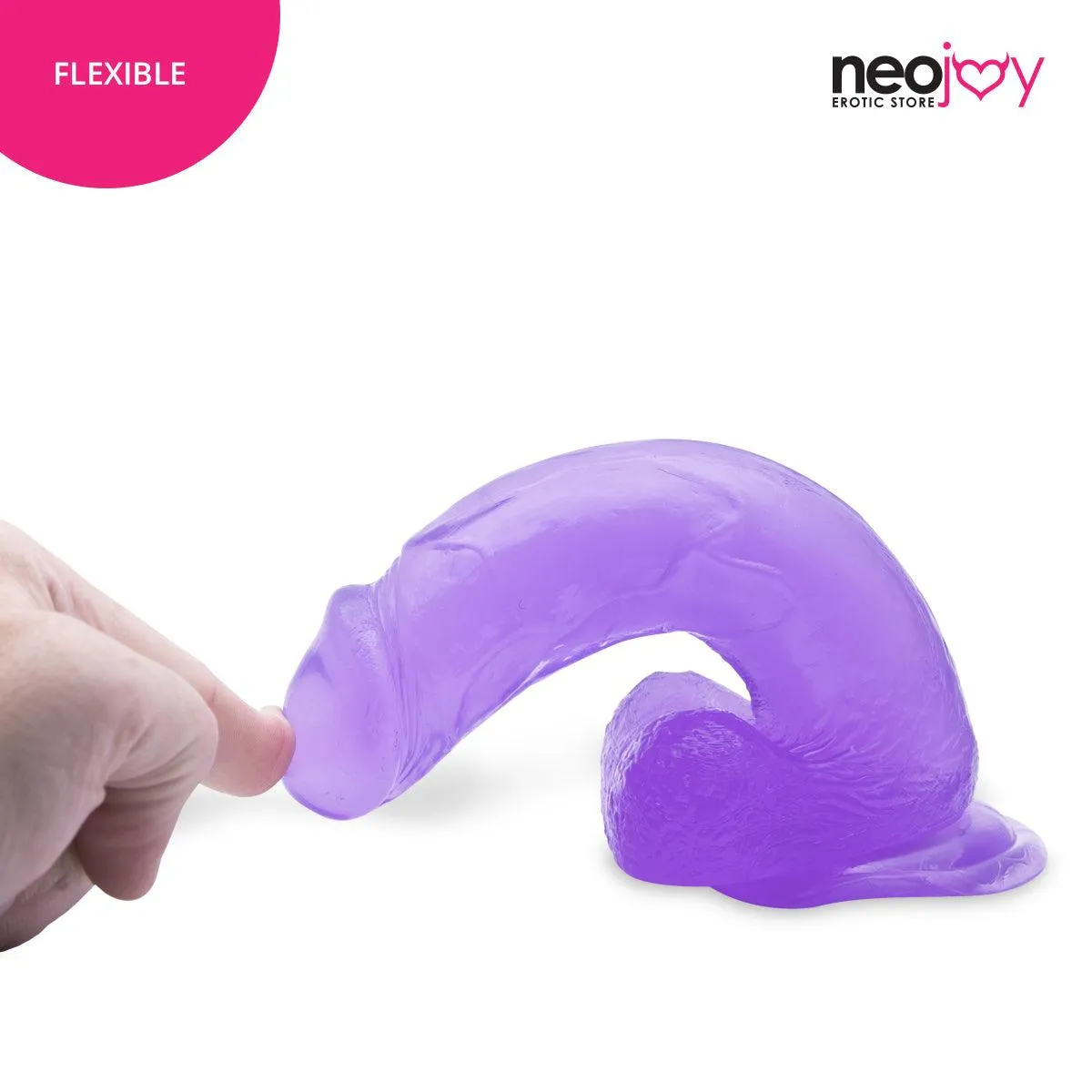 Neojoy Jelly Willy Dildo With Strap-On - 8" Dong Pegging Sex Toy