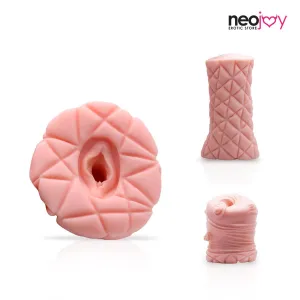 Neojoy Male Masturbator TPE Realistic Vagina & Ass - Flesh - 6 inch -15cm