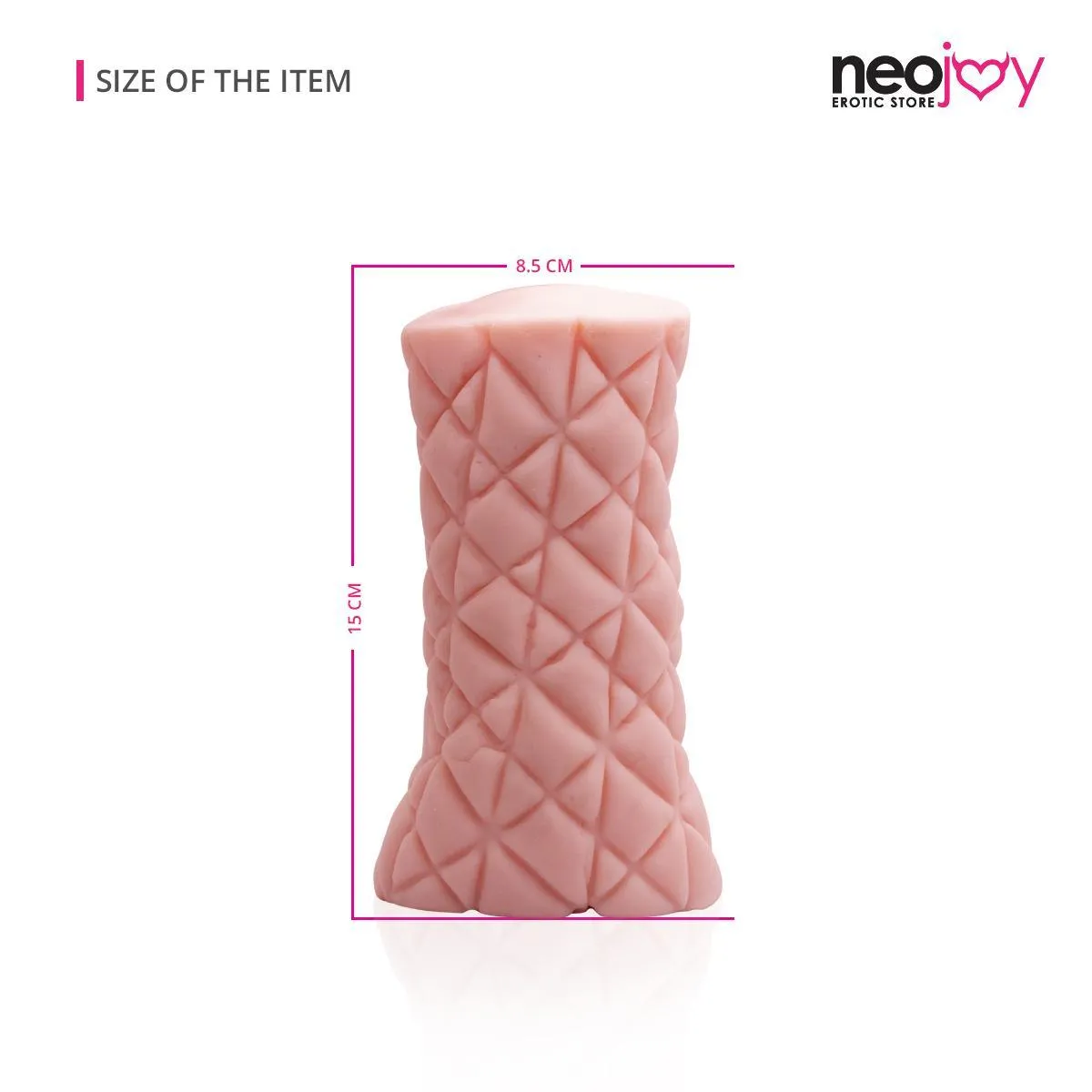 Neojoy Male Masturbator TPE Realistic Vagina & Ass - Flesh - 6 inch -15cm