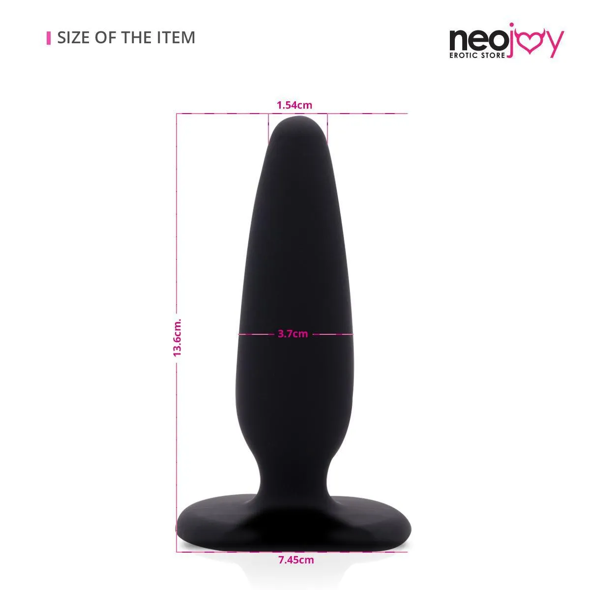 Neojoy Medium Anal Plug Silicone Designed Exclusively for Anal Sex - 12cm - 4.7inch