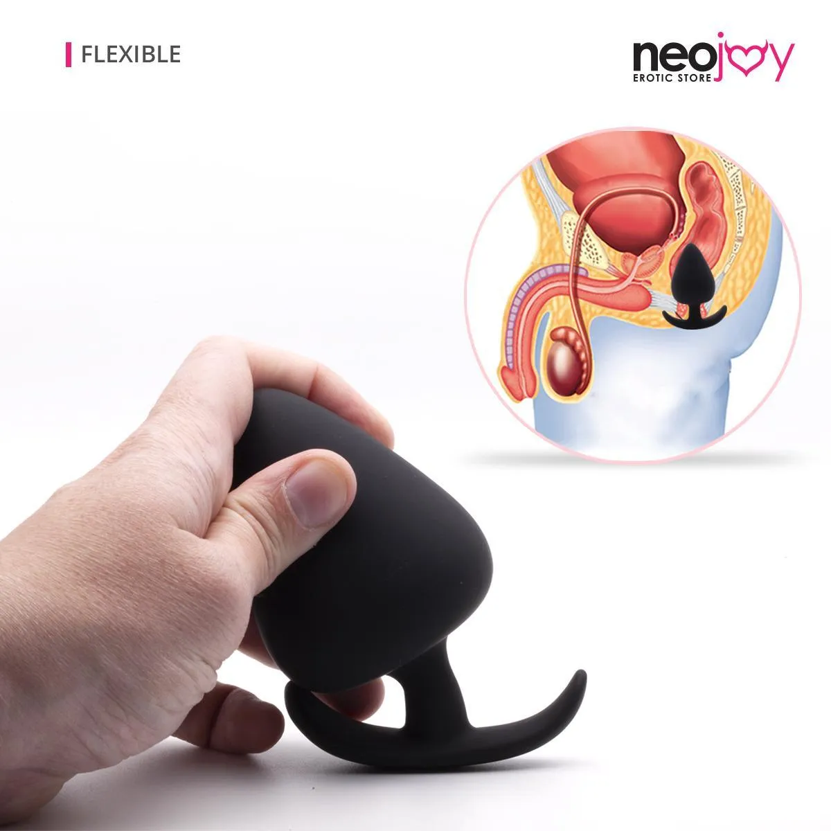 Neojoy Slim Beginner Range Anal Silicon Plug Black - Extra Large 4.3 inch - 11 cm