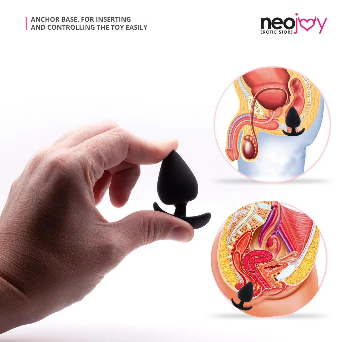 Neojoy Slim Beginner Silicone Anal Plug - Black