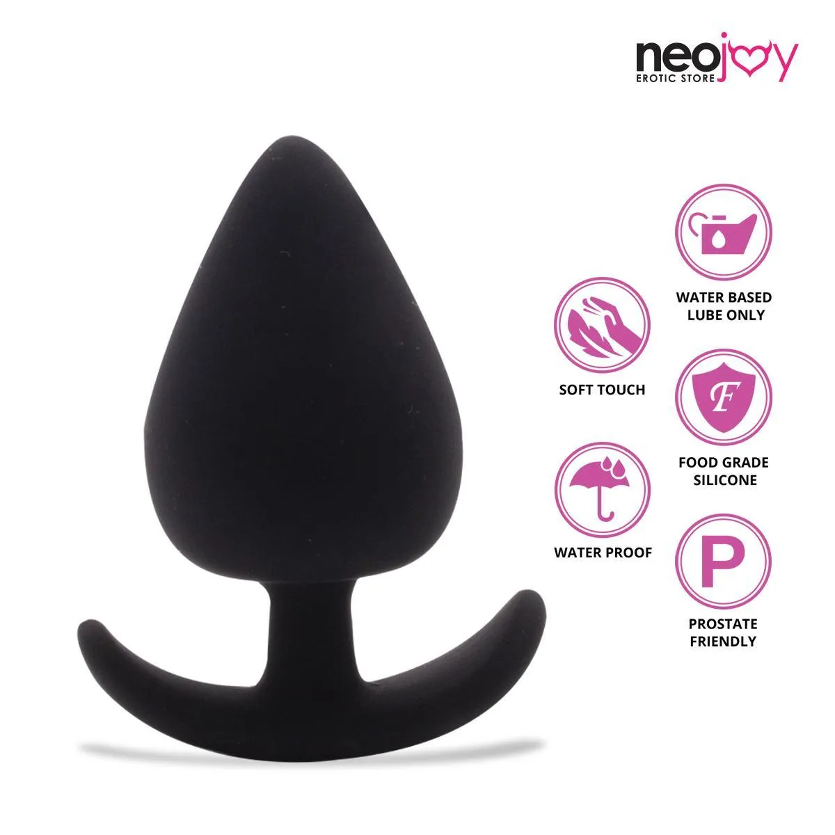 Neojoy Slim Beginner Silicone Anal Plug - Black