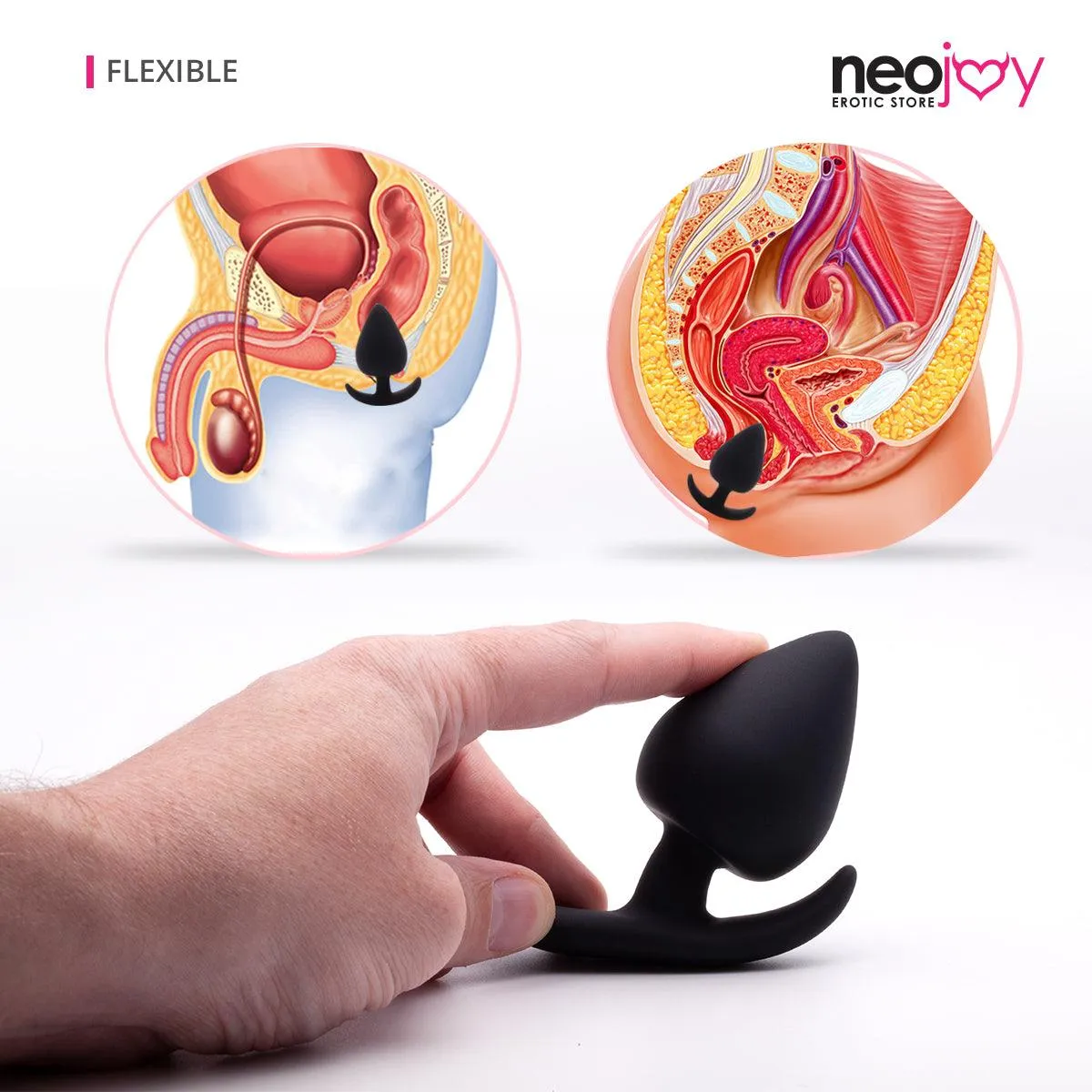 Neojoy Slim Beginner Silicone Anal Plug - Black