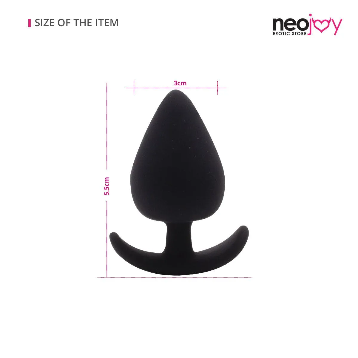 Neojoy Slim Beginner Silicone Anal Plug - Black