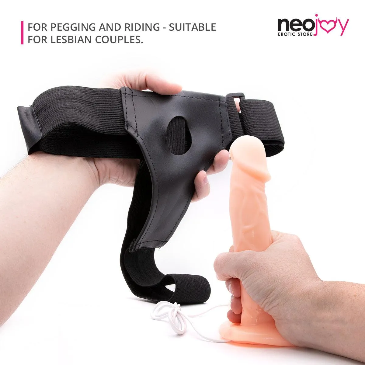 Neojoy - Slim Harness - Strap-On Dildo Harness Remote - Vibrating Dildo - 16cm - 6.3 inch