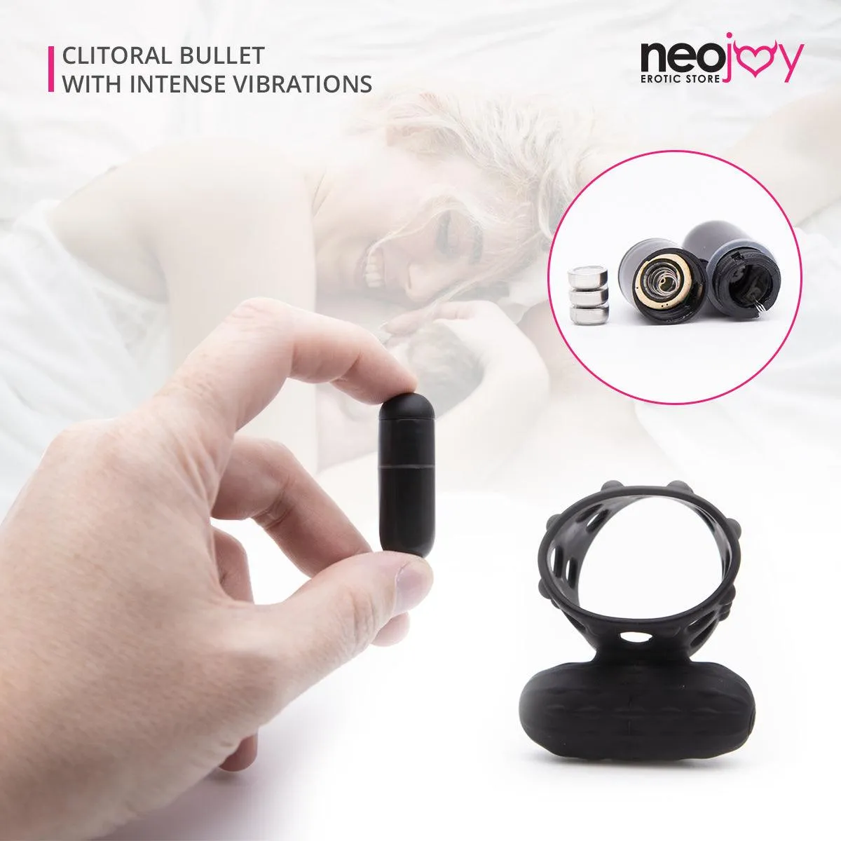 Neojoy Turbo Cock Ring Silicone Penis Ring for Enhanced Erection - Clitoral Toy