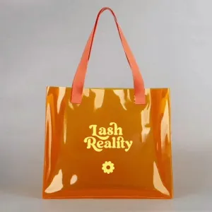 Neon Orange Shopping Tote