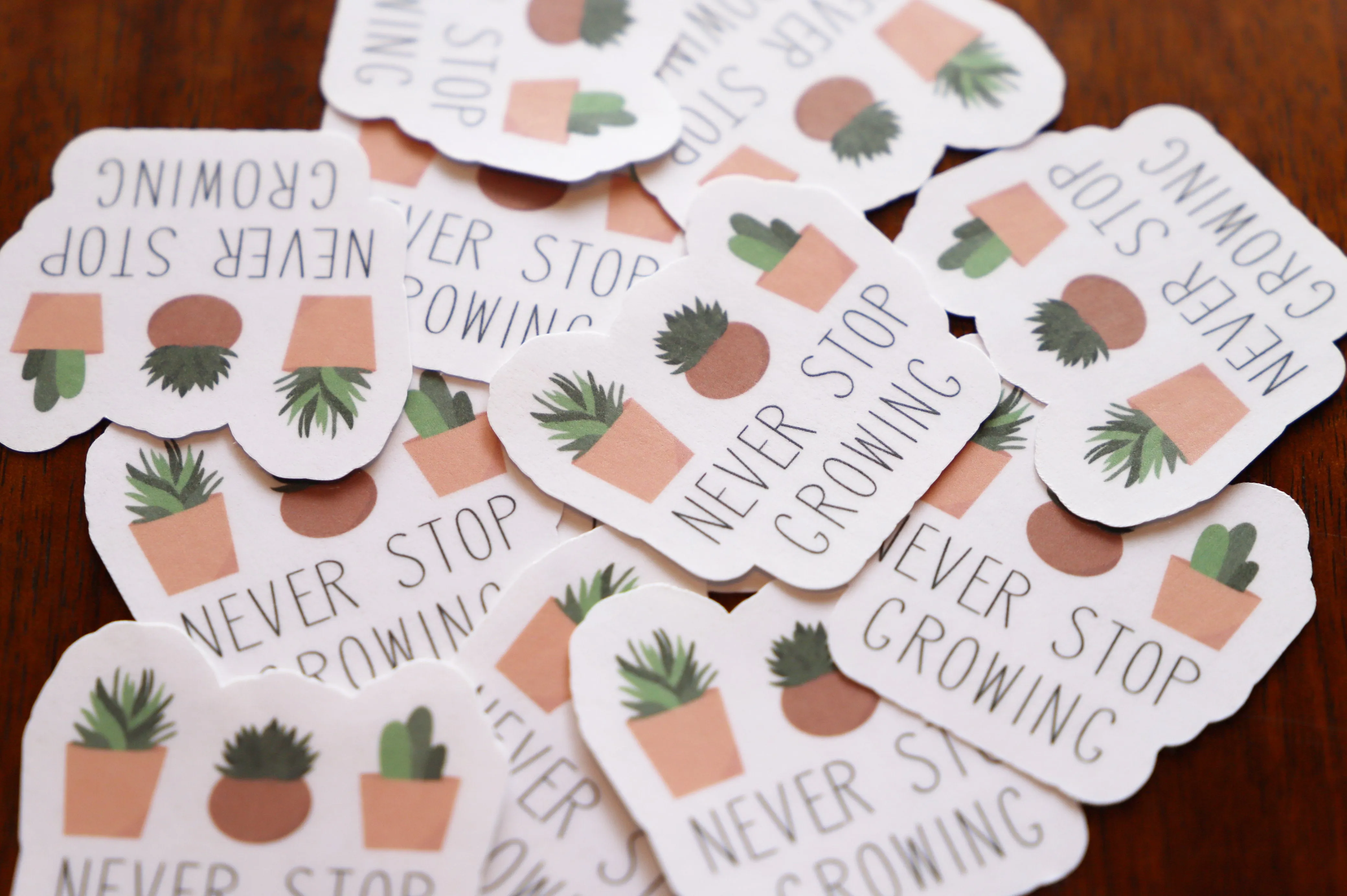 Never Stop Growing sticker