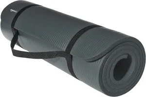New Amazon Basics 1/2-Inch Extra Thick Exercise Yoga Mat, Grey!