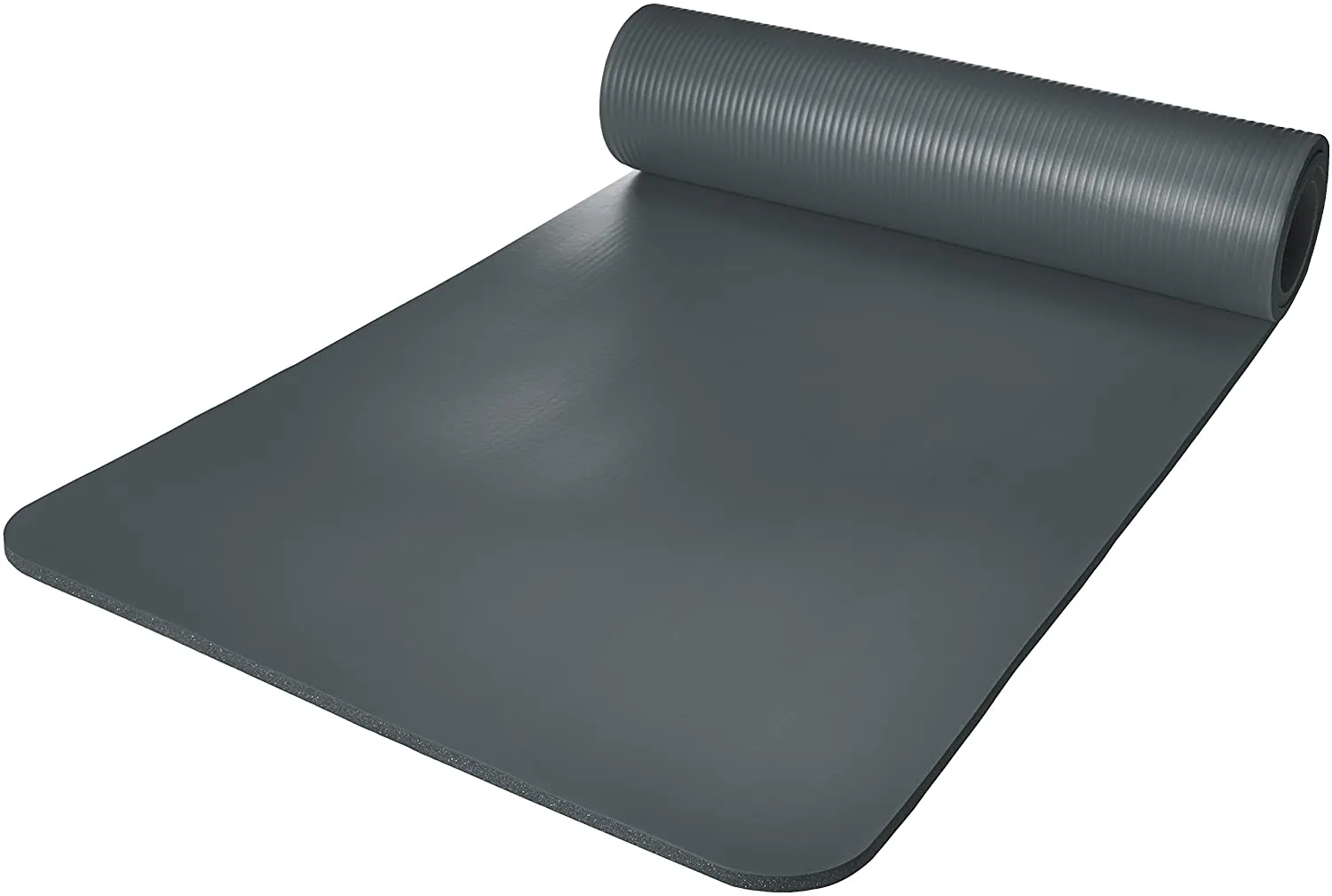 New Amazon Basics 1/2-Inch Extra Thick Exercise Yoga Mat, Grey!