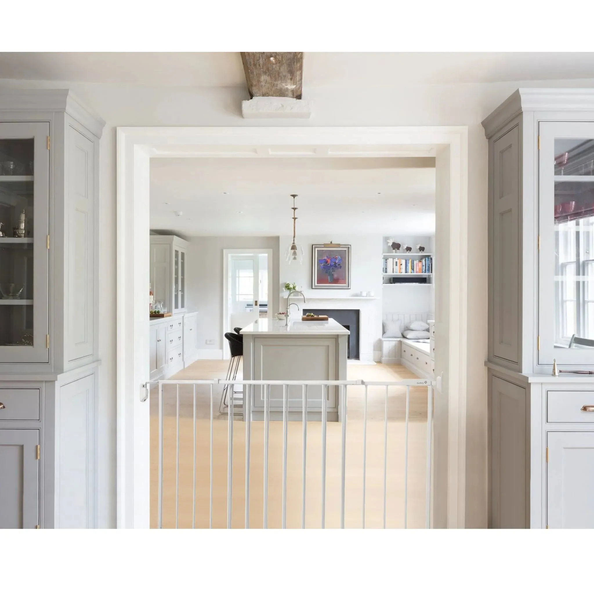 New in box! Safety 1st Extend to Fit Sliding Metal Gate - White, 40"- 64" and full 26.5 inches of height protection
