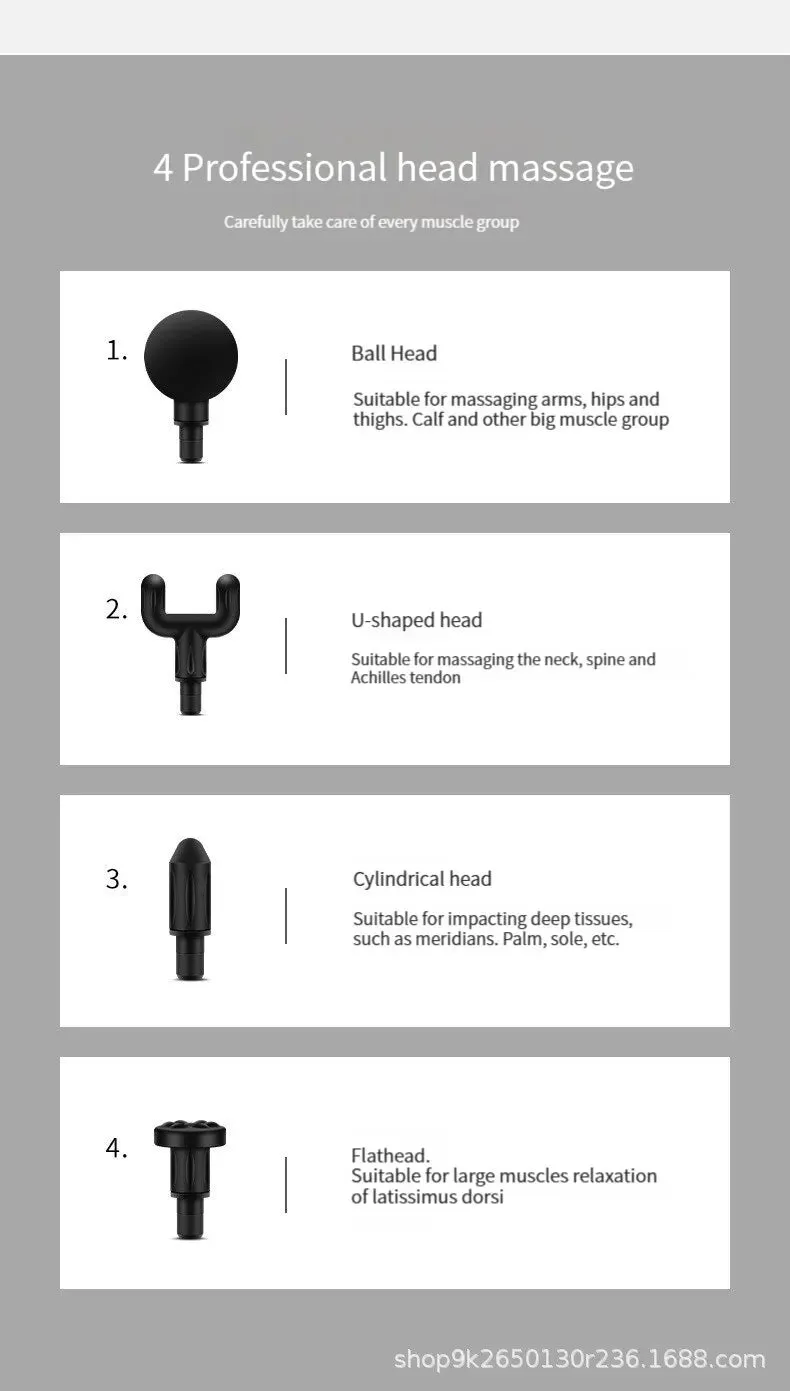 New Latest Design Massage Gun Muscle Relaxation Massager Electric Vibration Massage Gun Professional Grade Neck & Body Massage Gun
