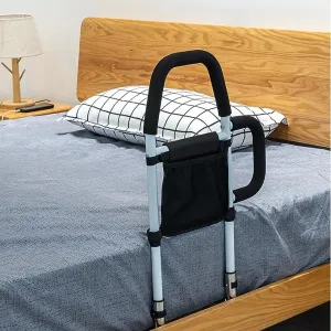 New LEACHOI Adults - Bed Assist Rail with Dual Grab Handles for Easily Getting in & Out of Bed, Bed Rail with Storage Pocket, fits King, Queen, Full, Twin - 300lbs Retails $60 