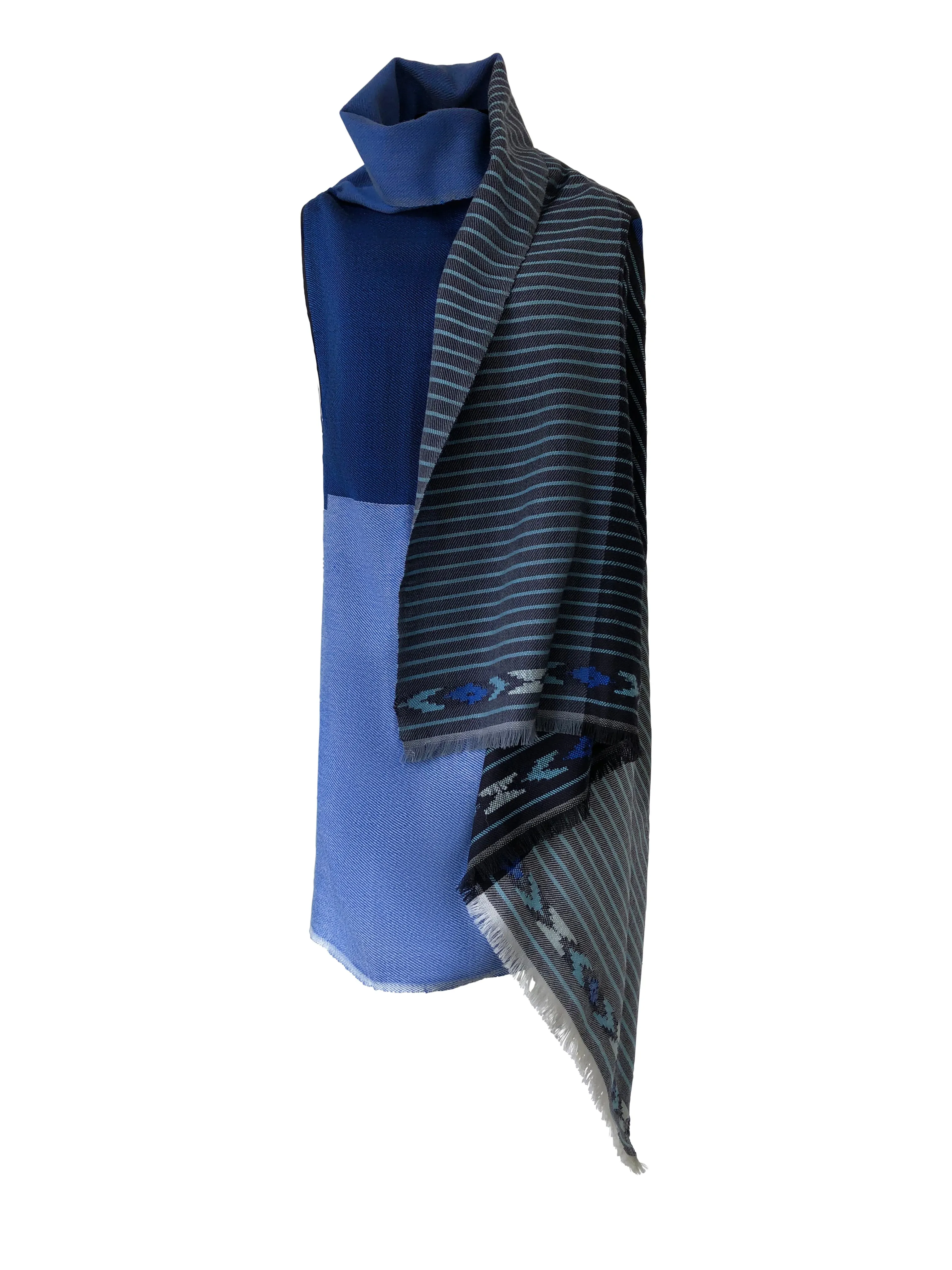 NEW! Light Wool Cape Fusion Blue