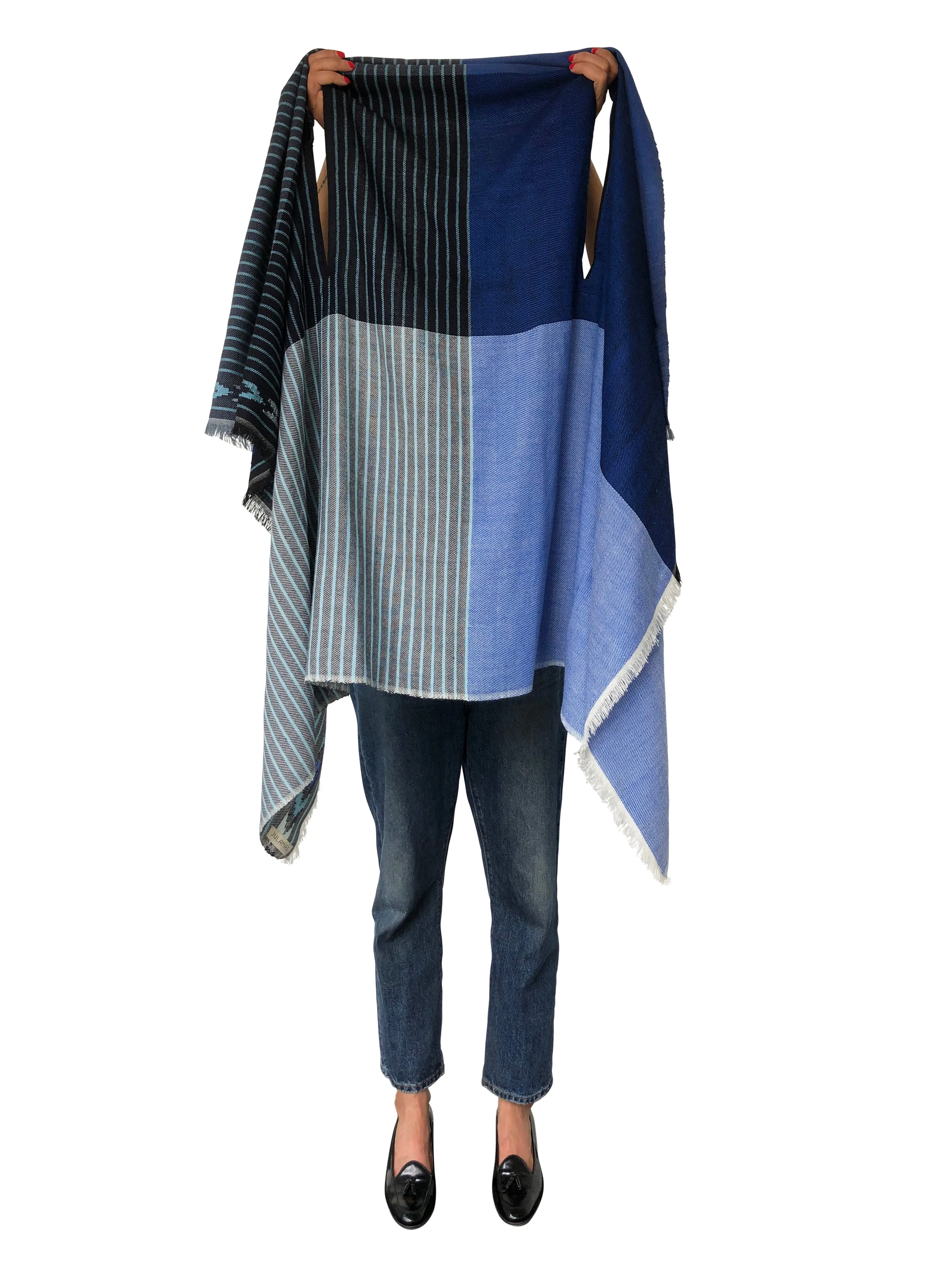 NEW! Light Wool Cape Fusion Blue