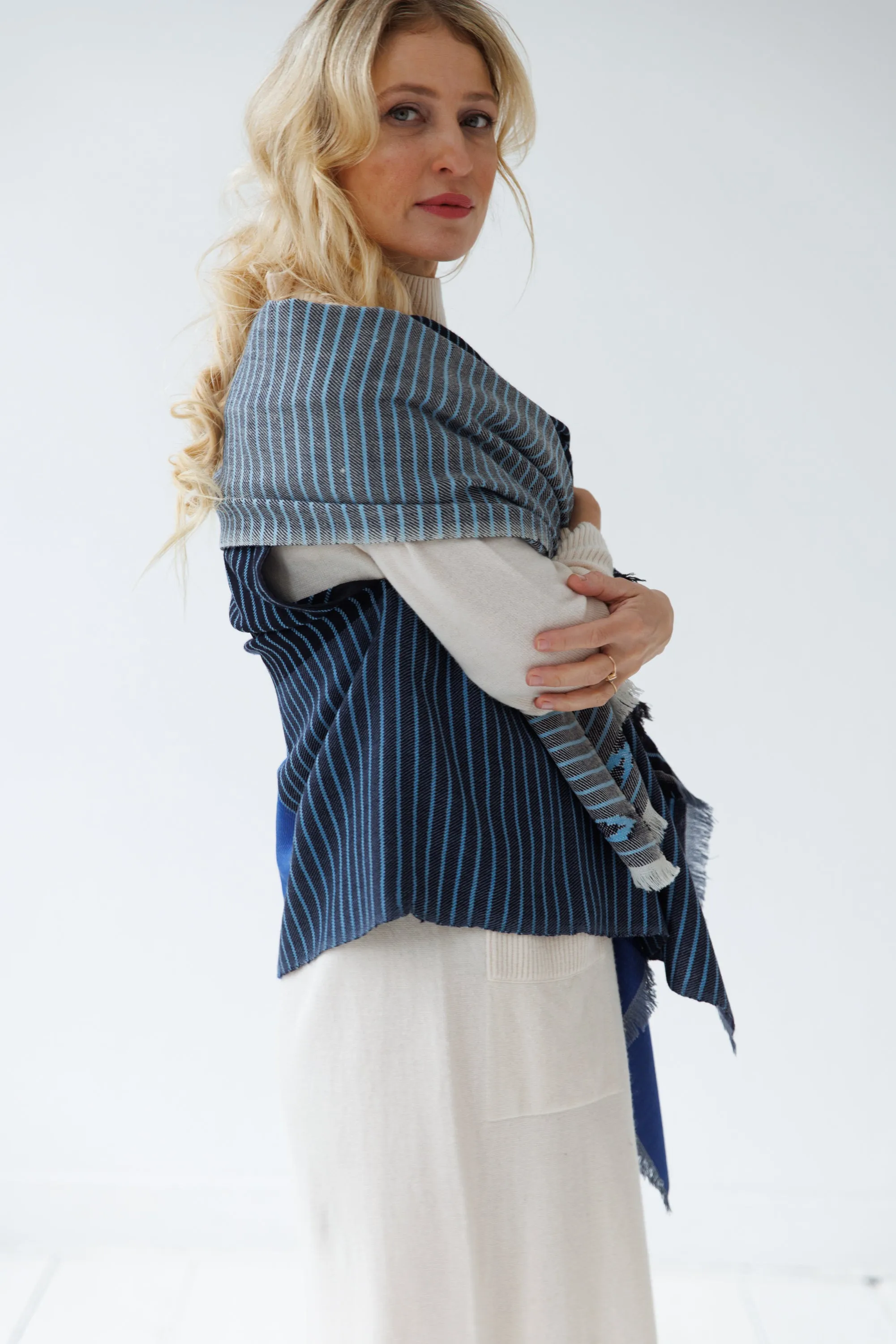 NEW! Light Wool Cape Fusion Blue