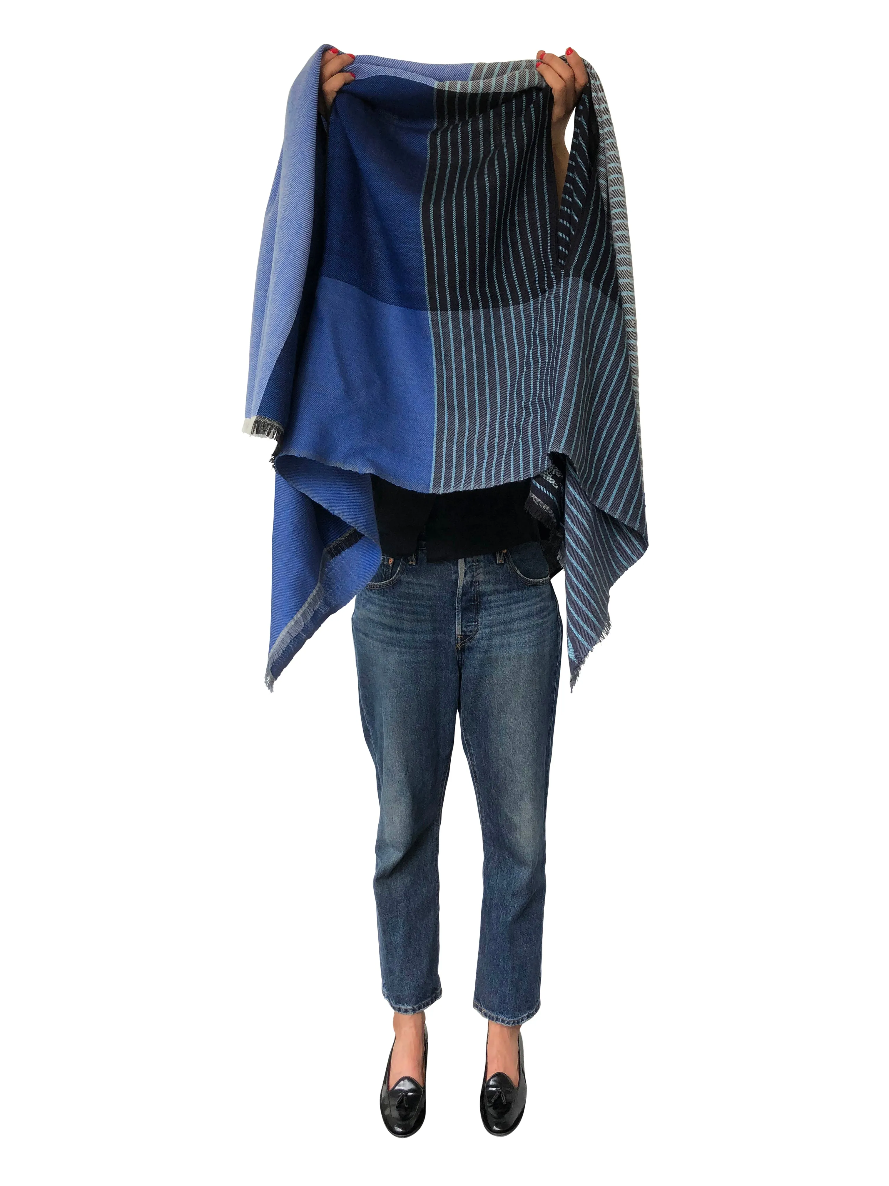 NEW! Light Wool Cape Fusion Blue