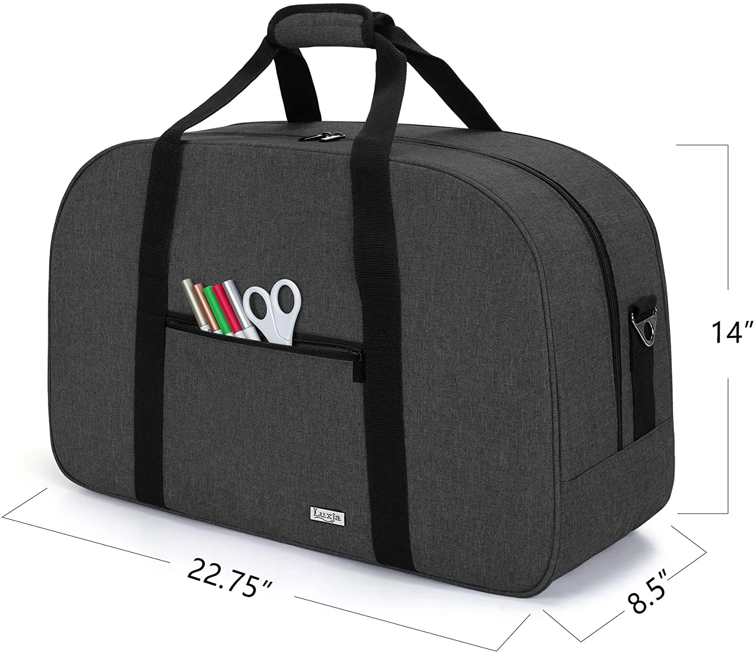 New Luxja Large Carrying Bag for Cricut Machine, Laptop, Bright Pad, Cutting Mat and Other Accessories, Storage Bag Compatible with Cricut Explore Air (Air2) and Maker (Bag Only), Black