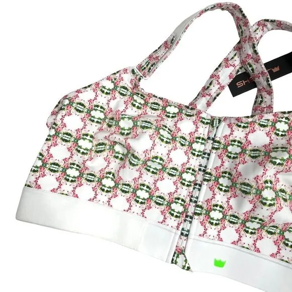 NEW SheFit FLEX Sports bra printed Sz 6Luxe 6X