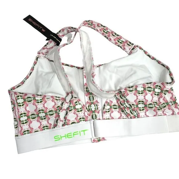 NEW SheFit FLEX Sports bra printed Sz 6Luxe 6X