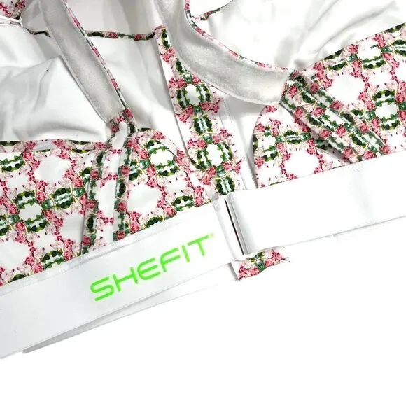 NEW SheFit FLEX Sports bra printed Sz 6Luxe 6X
